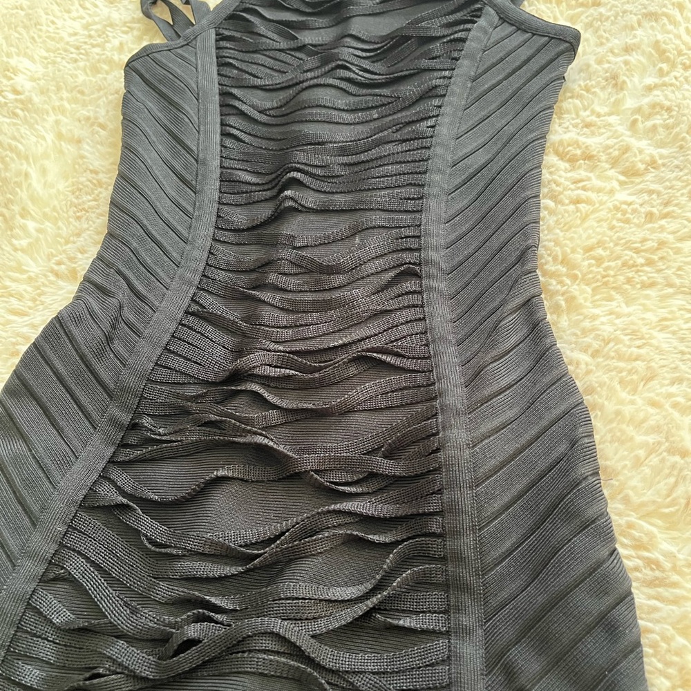Stretta Black Mini Dress